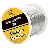 304 Stainless Steel Wire 1lb Spool, 16 Gauge Wire for Jewelry Making (Dia 1.3MM)