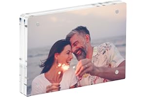 Hiwhy Acrylic Frames 5x7, Minimalist Photo Stands; Display with Magnetic Closure