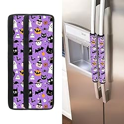 ASQVTIFE Black Cat Fridge Handle Covers Set of
