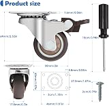 W B D WEIBIDA 2 in Castor Wheels with Brakes, 600 Lbs, 4 Pack view 3