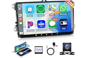 4ore 2G+64G 9 Inch Android Car Stereo Radio Carplay for VW Passat Jetta Tiguan Golf MK5 MK6 T5 EOS Polo, Rimoody Touchscreen Android Auto GPS Navigation Bluetooth FM SWC Backup Camera