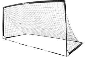 RUNBOW 11x5.5',9x5',6x4' FT Metal Frame Soccer Goal for Backyard Kids Adult Junior Teenager Large Soccer Net with Carry Bag
