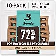 Boveda 72% Two-Way Humidity Control Packs for Storing Up to 5 Items – Size 8 – 10 Pack – for Small Wood & Leather Travel Case