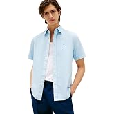 Tommy Hilfiger Men's Short Sleeve Oxford Shirts in Regular Fit, Men's Button Down Shirts