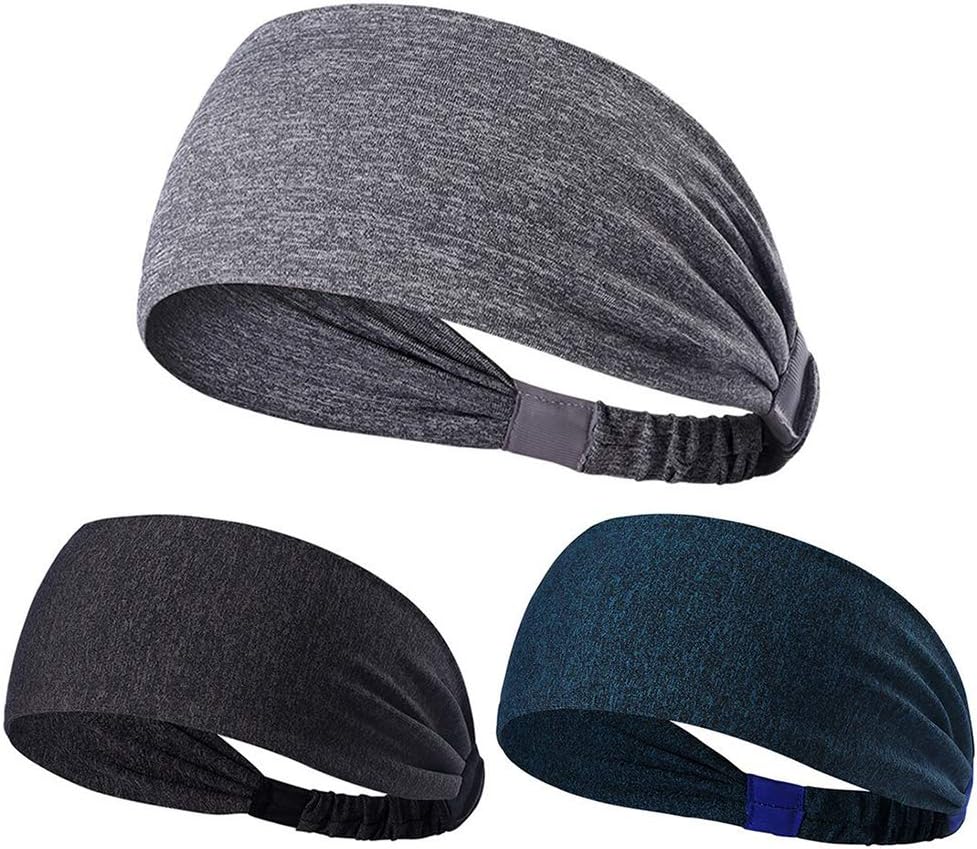 NUREINSS Yoga Sport Athletic Workout Headband For Running Sports Travel Fitness Elastic Wicking Non Slip Lightweight Multi Style Bandana Headbands Headscarf fits all Men & Women