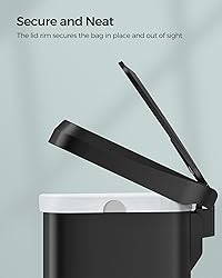 SONGMICS Kitchen Trash Can, 13-Gallon Stainless