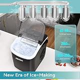 EUHOMY Ice Maker Countertop 9 Cubes in 6 Mins Self-Cleaning Black view 4