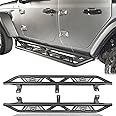 Hooke Road Wrangler JL Running Boards, Drop Side Steps Nerf Bar for 2018-2025 Jeep Wrangler JL Unlimited 4-Door Sports Sahara Rubicon
