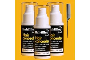 EARFORU Hairfillup Hair Concealer, Hair Fillup Hair Concealer Black 50ml, Concealer Waterproof, Concealer Hair Filling Cream for Men and Women (3pc, one size)