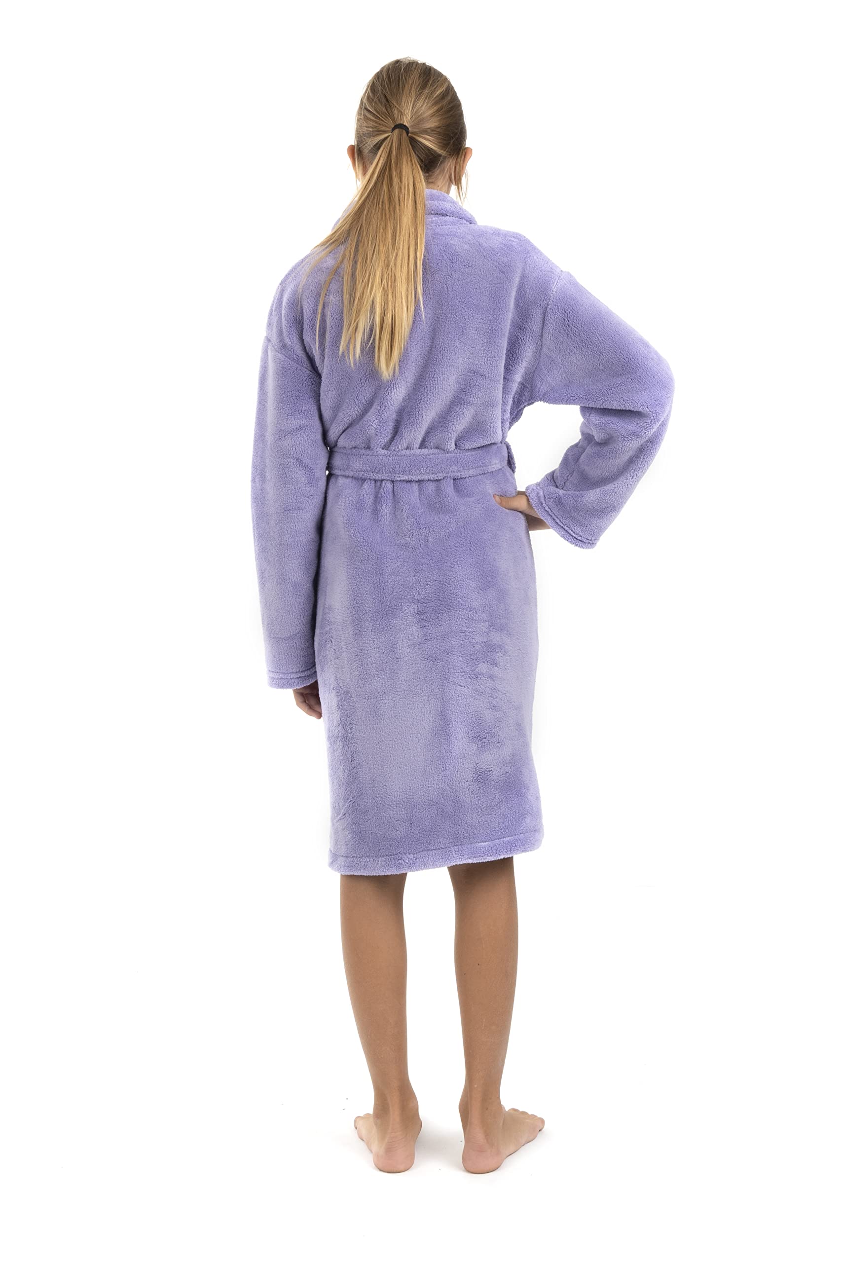 BC BARE COTTON Bare Cotton Kids Microfiber Fleece Shawl Robe - Girls