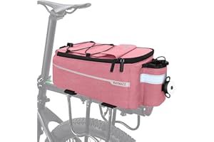 RAYMACE Bike Rear Rack Bag with Tail Light, Bike Truck Cooler Bag for Warm or Cold Items