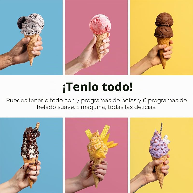 Máquina de gelados CREAMi Swirl 13-em-1 Soft Serve, Sorvete, Smoothie, Iogurte Congelado, Programa de Baixas Calorias e Mais, 13-em-1, Soft Handle e (2) pints CREAMi Swirl de 16 onças, para