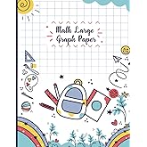 Graph Paper for Multiplication: Math Large Graph Paper notebook for kids 1/2 inch squares - Math Composition Book for Elementary School Student