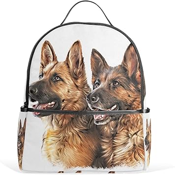 Mochila Dibujo Perro Pastor Aleman Escuela Lienzo Ligero Bolsa Para Ninos Ninas Ninos Amazon Es Equipaje