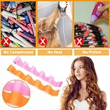 URAQT Hair Curlers Long Hair 24Pcs 50cm No Heat Spiral Wave Styling Kit Hooks view 3