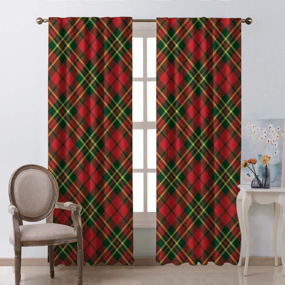 Amazon Com Checkered Living Room Curtains Irish Tartan Plaid