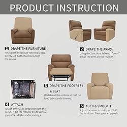 Easy-Going 4 Pieces Oversized Recliner Stretch Sofa