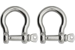 Extreme Max 3006.8288.2 BoatTector Stainless Steel Bow Shackle - 1/4", 2-Pack
