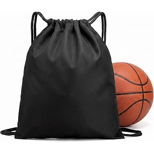 Extra Large Drawstring Backpack,19.7" × 15.7", 60 lbs Waterproof Gym Sack | Waterproof soccer-texture large drawstring backpa