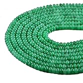 Rondelle Beads for Jewelry Making 5x8mm Natural Stone Beads 1 Strand 15.5inch Lentil Spacer Beads Rondelle Gemstone Bead Semi-Precious Stone Bead for Bracelet Necklace Crafts Green Aventurine