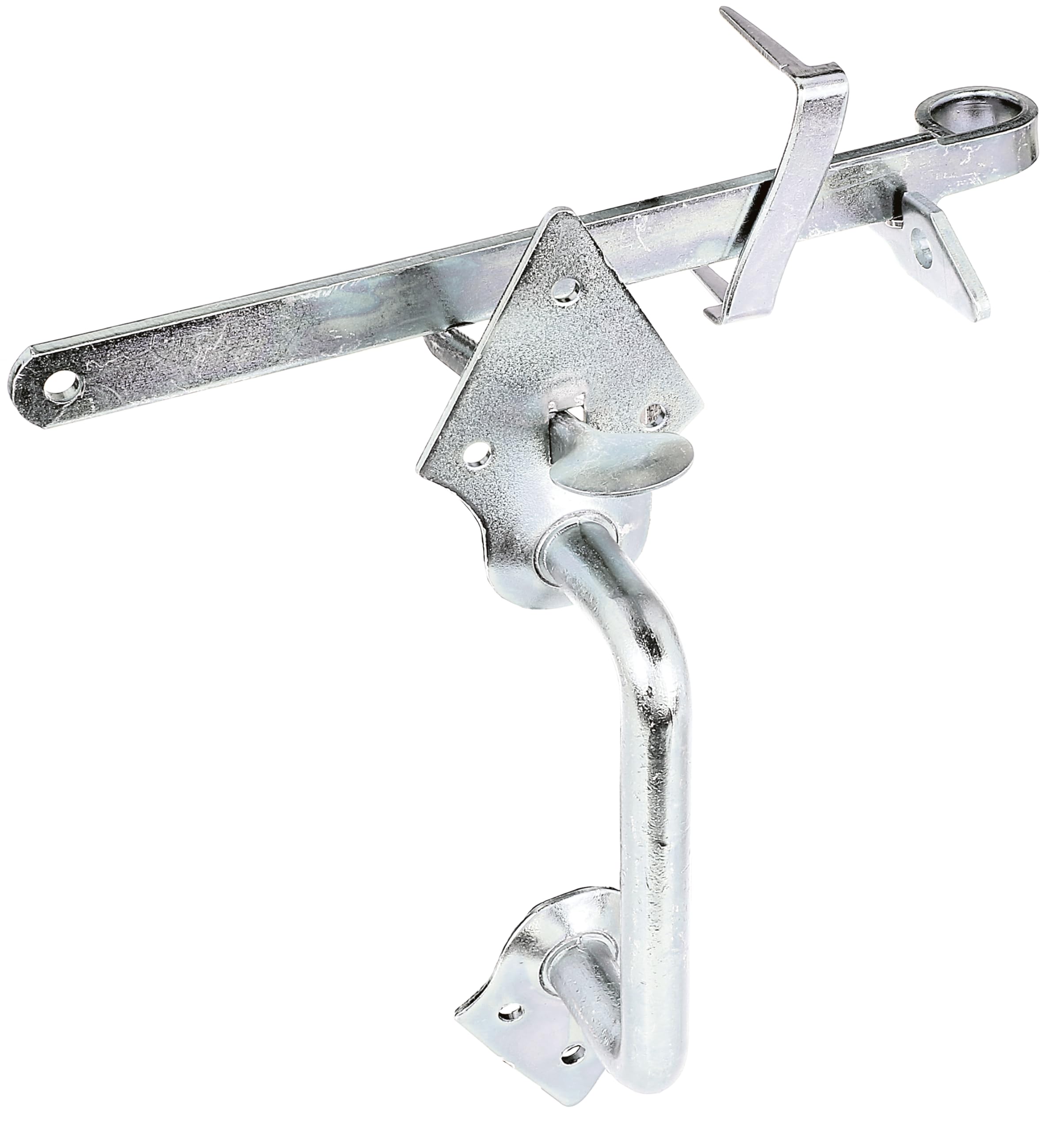 Alberts 310332 Latch Set for Braid Fence and Light Wooden Gates for Screwing or Hammering Galvanised Yellow Galvanised Length 260 mm