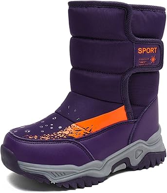 Amazon ムリョシューズ スノーブーツ キッズ ウィンターブーツ 女の子 男の子 マジックテープ アウトドア 滑り止め 冬用 ジュニア 防水 軽量 暖かい スノーシューズ 防寒靴 雪靴 綿靴 保暖 防滑 軽量 雪遊び スキー 雪用ブーツ 子供靴 ムリョシューズ キッズ ベビー