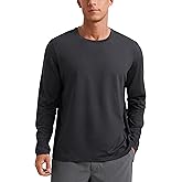 CRZ YOGA Cloud Jersey Long Sleeve Shirts for Men - Crewneck Breathable Casual Workout T-Shirts Soft Basic Tops