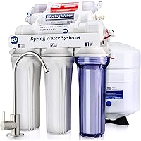 iSpring RCC7AK 6-Stage Under Sink Reverse Osmosis Drinking Water Filter System, NSF Certified, 75 GPD with Natural pH…