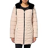 Nautica Women's Stretch Puffer Jacket With Faux Fur Lined Hood – Wind & Water-resistant Winter Coat