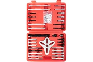 PUNMEW Harmonic Balancer Puller 46pcs Steering Wheel Puller Flywheel Remover Crankshaft Pulley Removal Steering Wheel Pulling Set