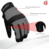 SAWANS Safety Work Gloves Gardening Touch Screen Padded Palm M Black Grey view 3