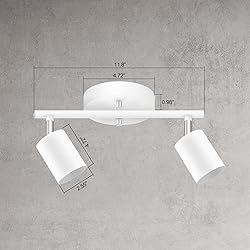 Track Lighting Ceiling, White 2 Lights Track
