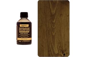 Littlefair's Wood Stain Water Based - 8.5oz/250ml - Indoor Furniture Stain Light & Dark Finishes - Special Non Toxic & Eco Friendly Formula - Wood Stain for Crafts - Color: Dark Walnut