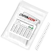 Chanzon 1200pcs 0603 SMD Resistor Kit 0-10M Ω ohm 60 Values 1/10W 0.1W ±1% Tolerance Thick Film 0-10MR SMT Chip Resistors Roh