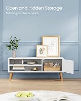 VASAGLE TV Unit 120 cm Wide White TV Stand for 55 Inch TVs LTV120T46 view 5