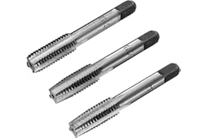 uxcell 3 Pcs M10 x 1.5mm Metric Taper Plug Bottoming Taps Screw Thread Hand Tap Set Tapping Threading Machinist Repair DIY To
