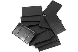 Evemodel Plastic Model Bases Rectangle Black ABS for Wargame Tabletop Military Simulation Scene (60 * 100mm-16pcs)