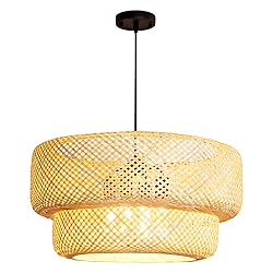 Teru Ji Kaikang 23.62" Bamboo Pendant Light,4-Light