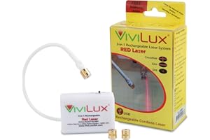 ViviLux 3-in-1 Rechargeable Red Laser System for Sewing & Quilting – Adjustable Line, Crosshair, and Dot Laser Heads, Improve Sewing Accuracy