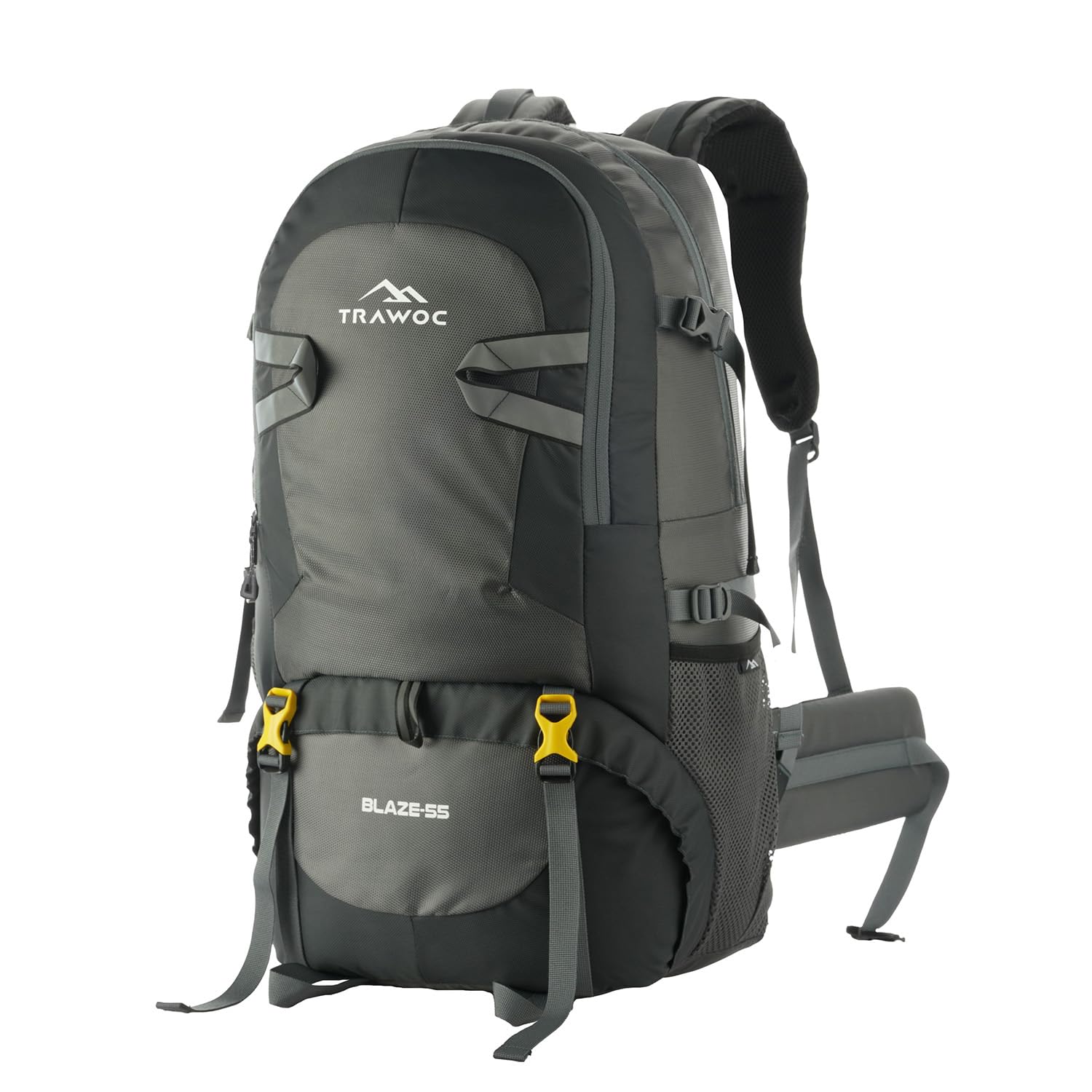 Photo 1 of (USED/FAIR) (BAGGED) Trawoc  55 Liter Travel Backpack Daypack Bag for Camping Hiking Trekking Bag for Men & Women, Grey