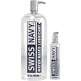 SWISS NAVY Premium Water Based Lubricant (32oz) PLUS FREE 2oz Bottle by SWISS NAVY