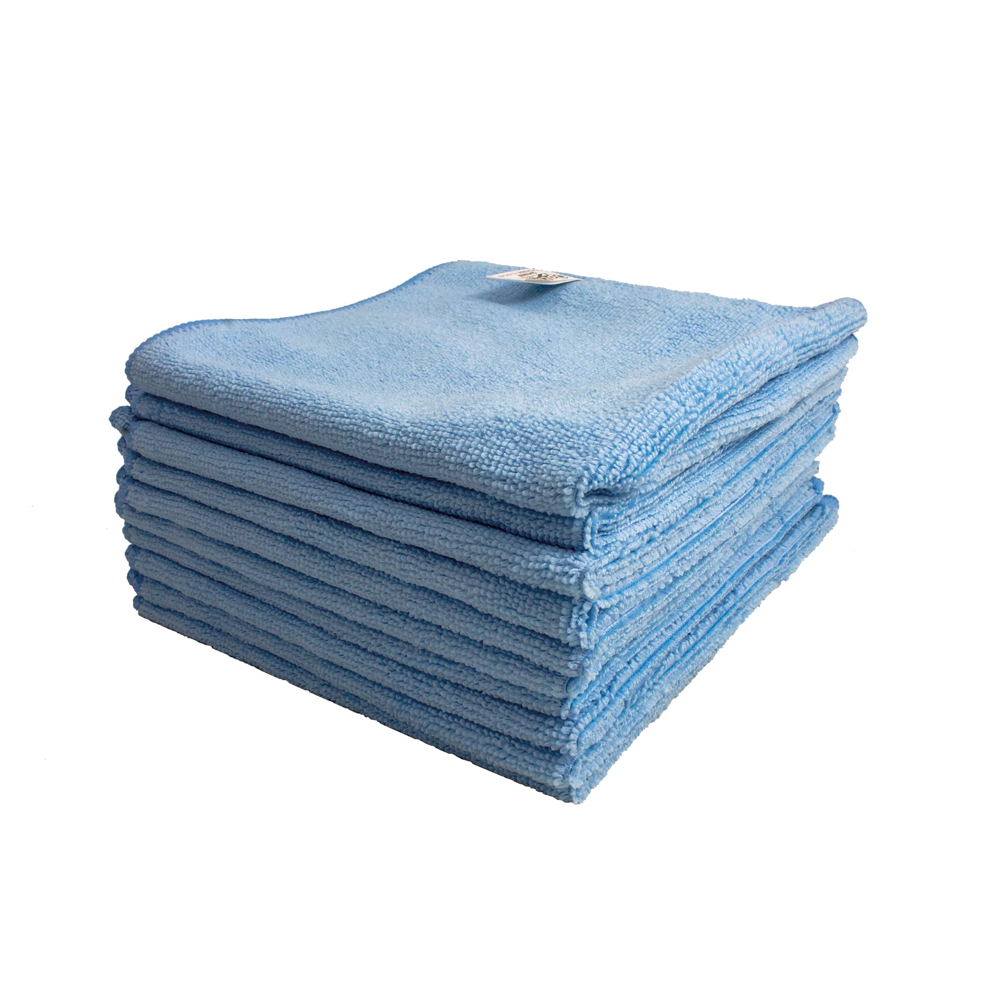 Optima Proclean Shine Microfibre Cleaning Cloth, Blue, Pack of 10, Large Size: 40x40cm. Super Soft Low Lint Streak Free Washable Cloth Duster for Kitchen, Bathrooms, Surfaces, Mirrors, Cars