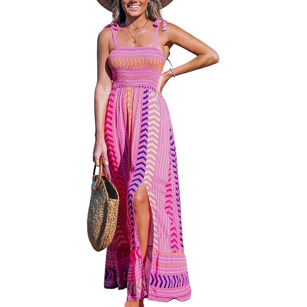 CUPSHE Women's Ruffle Summer Maxi Dress - Square Neck Button Front Sundress (2025 Style) - View #4