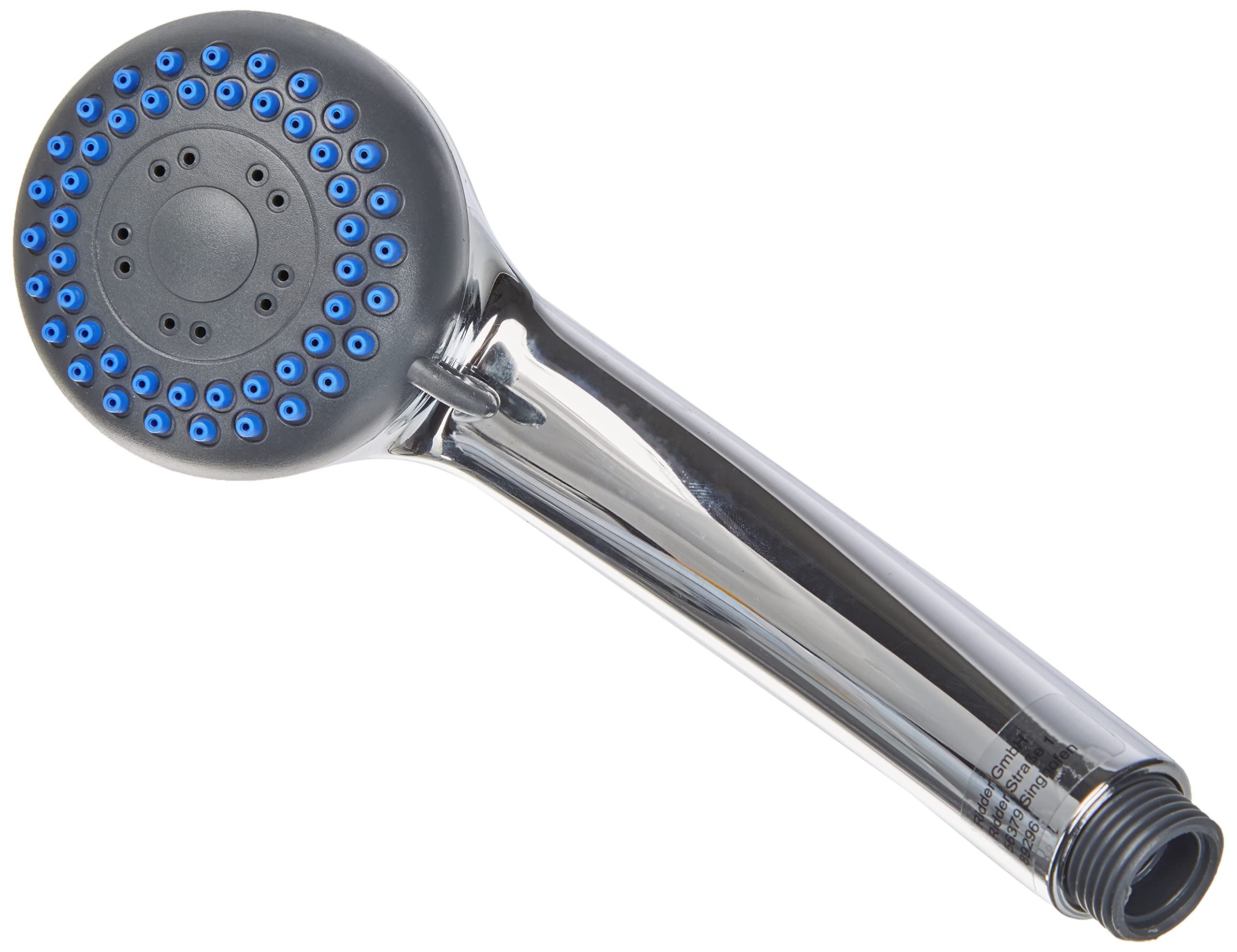 Ridder 091220 shower head, 3 various settings, approx.208 x 70 mm, Lima, chrome, incl. gasket