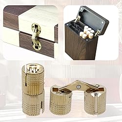 Antrader 4-Pack 10mm Brass Barrel Hinges