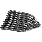 Sooez 40 Pack Bulk Pens Ballpoint Smooth Writing pens, Retractable Black Ink Pen, Medium Point 1.0mm Click Pens for Journaling, Soft Grip Box of Pen Office Supplies for Nurse,Server, Note Taking,Black