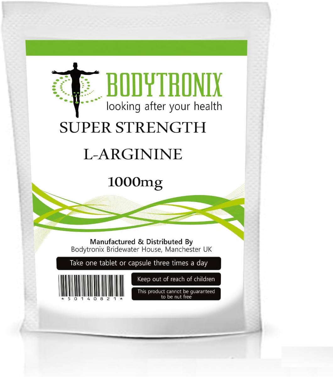 SUPER STRENGTH L-ARGININE 1000mg Capsules Avalable in 30,60,240,365 (60)