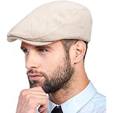 Classic Solid Flat Cap Newsboy Hats for Men Retro Cabbie Driving Adjustable | Breathable Soft Comfy for Daily Outdoor Casual Wear, Hunting, Fishing