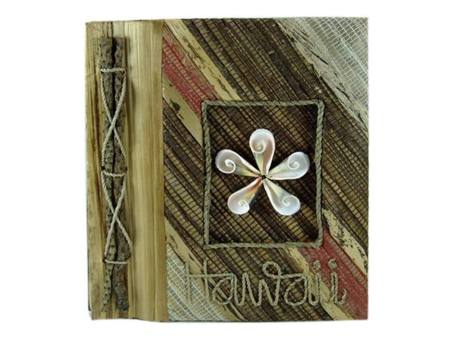 Woven Red & Brown with Shell Photo Album