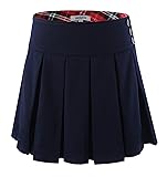 Bienzoe Girls School Uniform Skirt: Kids Adjustable